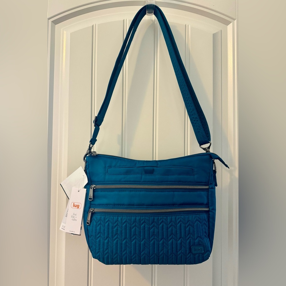 LUG Slider handbag. Dark teal, brand new with tags.